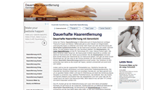 Desktop Screenshot of dauerhaftehaarentfernung.net